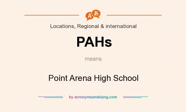 What does PAHs mean? It stands for Point Arena High School