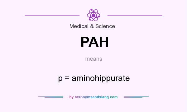 What does PAH mean? It stands for p = aminohippurate