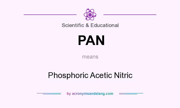 What does PAN mean? It stands for Phosphoric Acetic Nitric