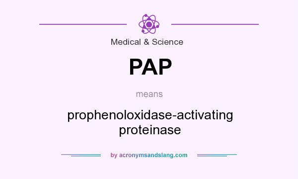 What does PAP mean? It stands for prophenoloxidase-activating proteinase
