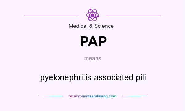 What does PAP mean? It stands for pyelonephritis-associated pili
