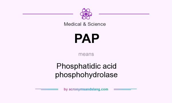 What does PAP mean? It stands for Phosphatidic acid phosphohydrolase
