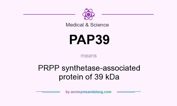 What does PAP39 mean? It stands for PRPP synthetase-associated protein of 39 kDa