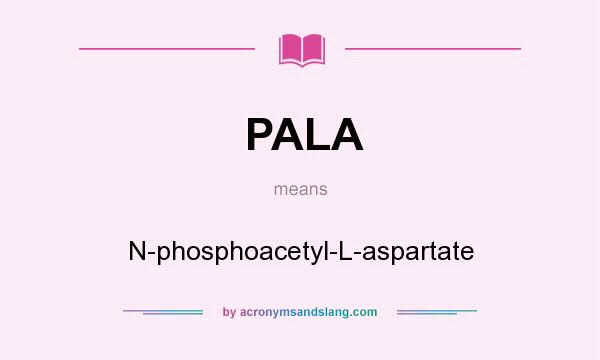 What does PALA mean? It stands for N-phosphoacetyl-L-aspartate