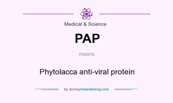 What does PAP mean? It stands for Phytolacca anti-viral protein