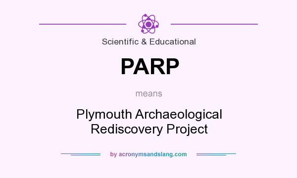 What does PARP mean? It stands for Plymouth Archaeological Rediscovery Project