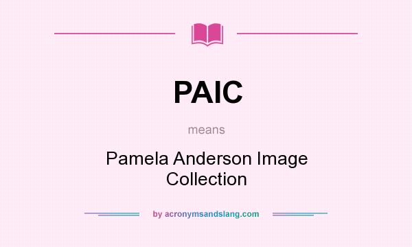 What does PAIC mean? It stands for Pamela Anderson Image Collection