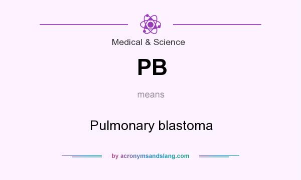 What does PB mean? It stands for Pulmonary blastoma