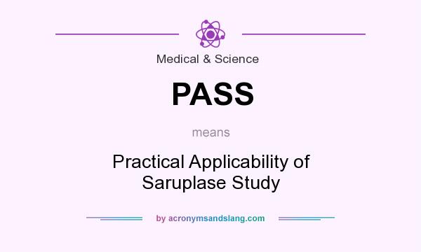 What does PASS mean? It stands for Practical Applicability of Saruplase Study