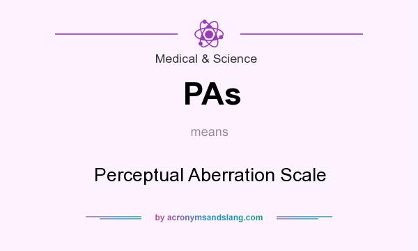What does PAs mean? It stands for Perceptual Aberration Scale
