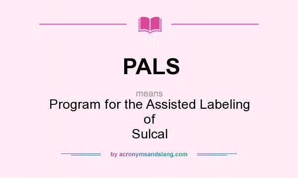 What does PALS mean? It stands for Program for the Assisted Labeling of Sulcal