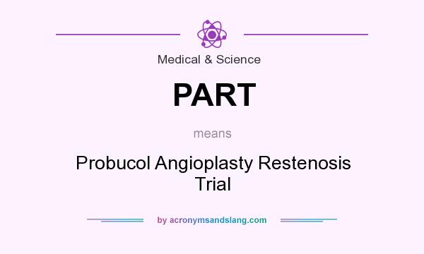 What does PART mean? It stands for Probucol Angioplasty Restenosis Trial