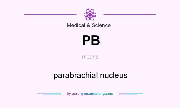 What does PB mean? It stands for parabrachial nucleus