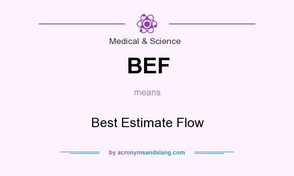What does BEF mean? It stands for Best Estimate Flow