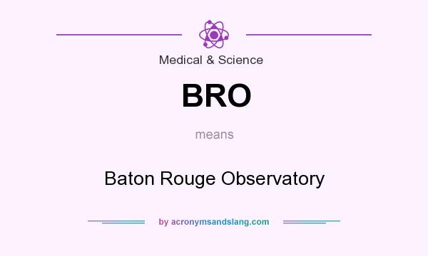 What does BRO mean? It stands for Baton Rouge Observatory