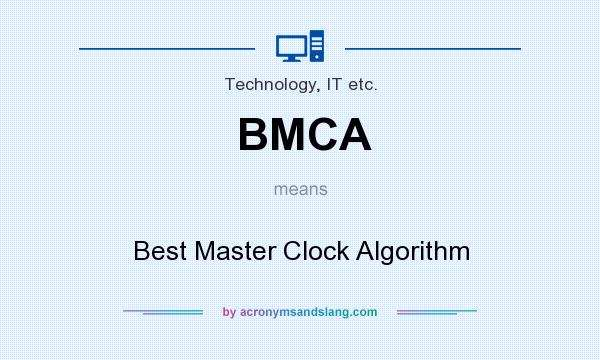 What does BMCA mean? It stands for Best Master Clock Algorithm