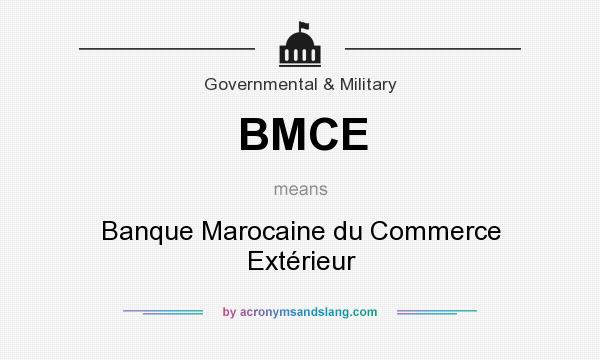 What does BMCE mean? It stands for Banque Marocaine du Commerce Extérieur