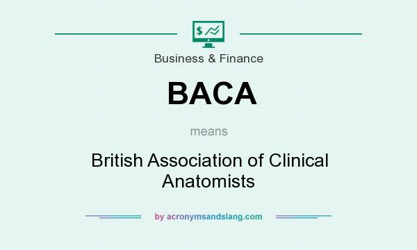 What does BACA mean? It stands for British Association of Clinical Anatomists