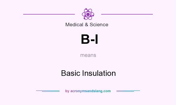 What does B-I mean? It stands for Basic Insulation