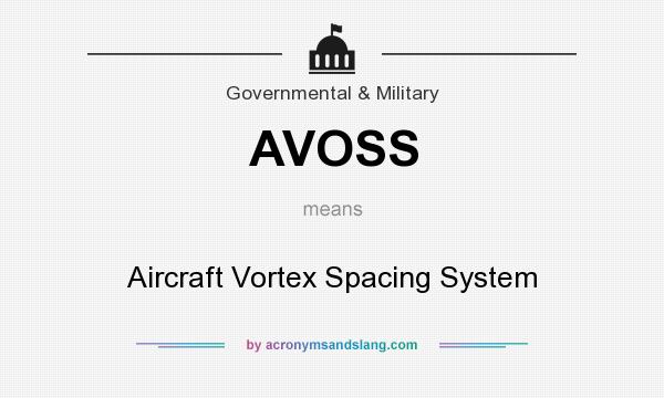 What does AVOSS mean? It stands for Aircraft Vortex Spacing System