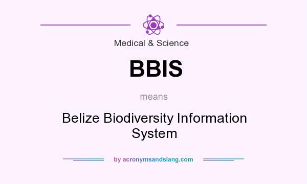 What does BBIS mean? It stands for Belize Biodiversity Information System