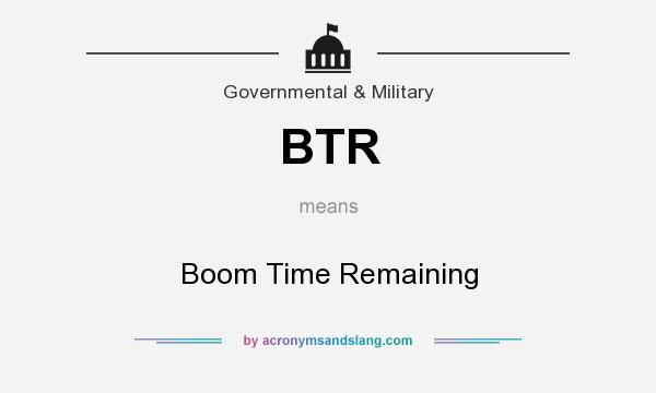 What does BTR mean? It stands for Boom Time Remaining