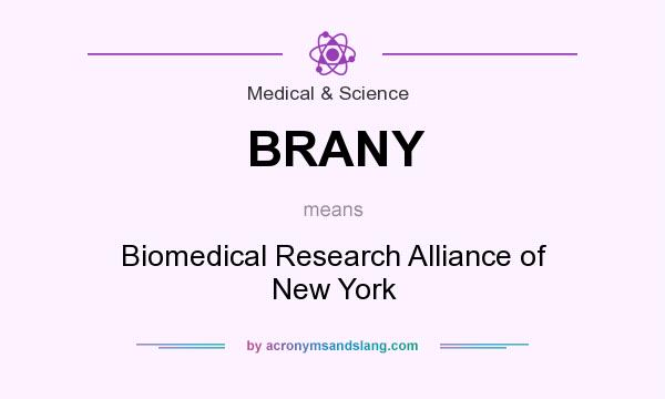 What does BRANY mean? It stands for Biomedical Research Alliance of New York