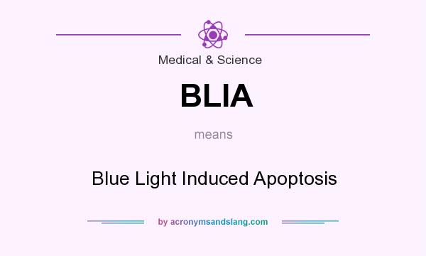 What does BLIA mean? It stands for Blue Light Induced Apoptosis