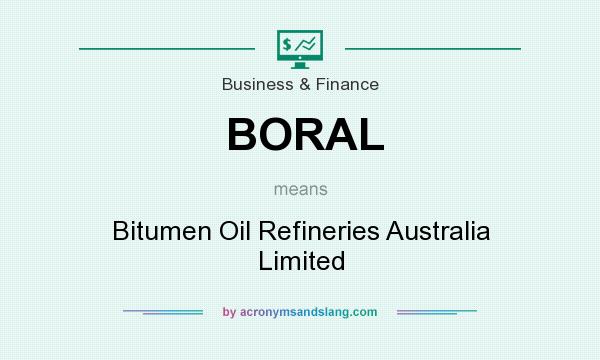 What does BORAL mean? It stands for Bitumen Oil Refineries Australia Limited