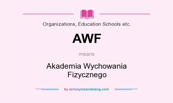 What does AWF mean? It stands for Akademia Wychowania Fizycznego