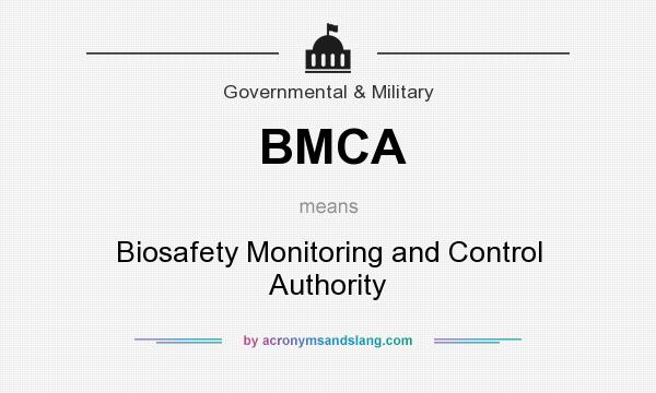 What does BMCA mean? It stands for Biosafety Monitoring and Control Authority