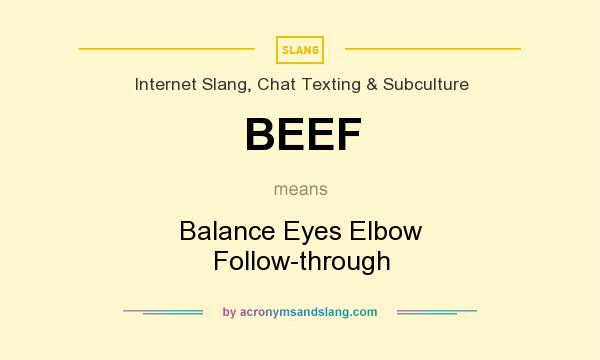 What does BEEF mean? It stands for Balance Eyes Elbow Follow-through
