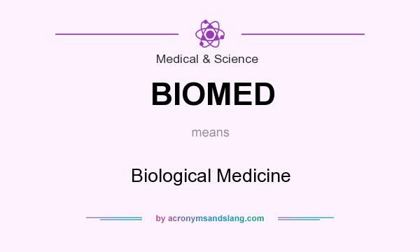What does BIOMED mean? It stands for Biological Medicine