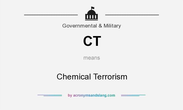 What does CT mean? It stands for Chemical Terrorism