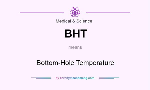 What does BHT mean? It stands for Bottom-Hole Temperature