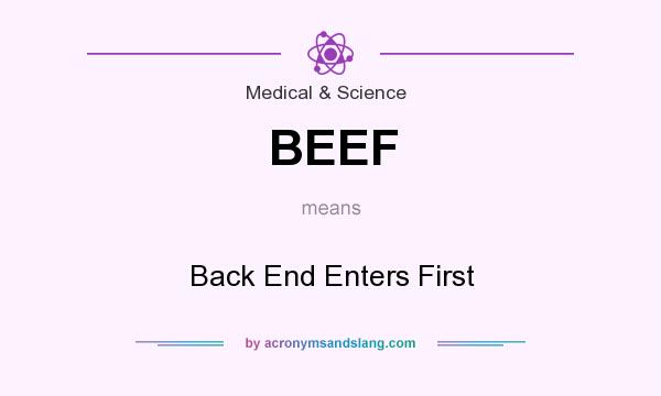 What does BEEF mean? It stands for Back End Enters First