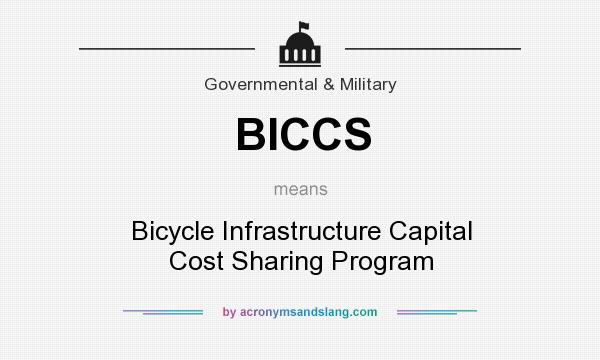What does BICCS mean? It stands for Bicycle Infrastructure Capital Cost Sharing Program