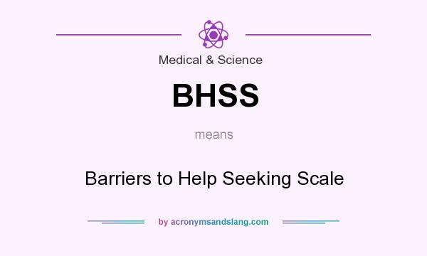 What does BHSS mean? It stands for Barriers to Help Seeking Scale