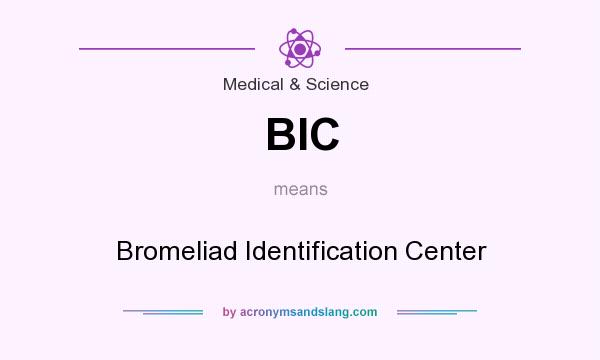 What does BIC mean? It stands for Bromeliad Identification Center