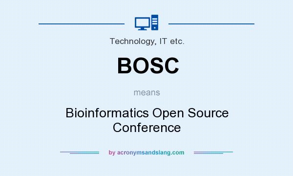 What does BOSC mean? It stands for Bioinformatics Open Source Conference