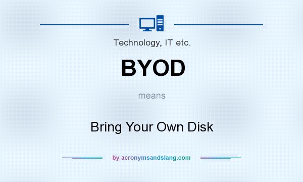 What does BYOD mean? It stands for Bring Your Own Disk