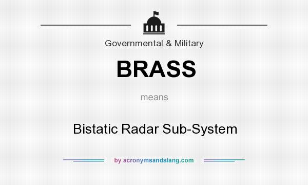 What does BRASS mean? It stands for Bistatic Radar Sub-System