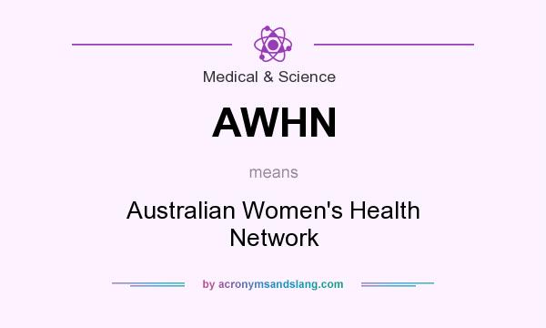 What does AWHN mean? It stands for Australian Women`s Health Network