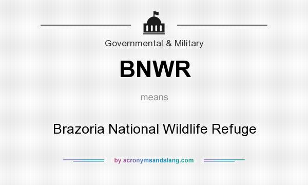 What does BNWR mean? It stands for Brazoria National Wildlife Refuge