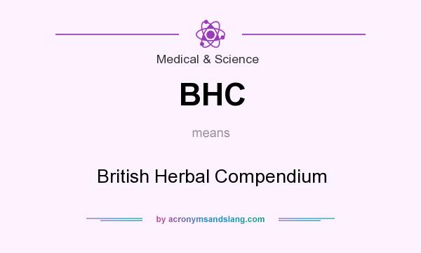 What does BHC mean? It stands for British Herbal Compendium