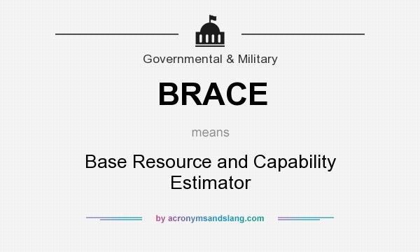 What does BRACE mean? It stands for Base Resource and Capability Estimator