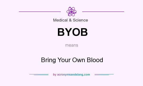 What does BYOB mean? It stands for Bring Your Own Blood