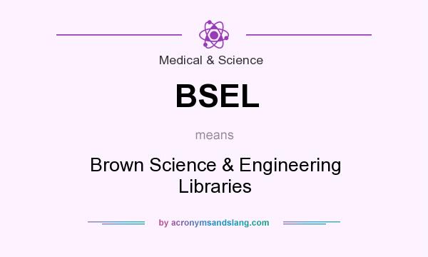 What does BSEL mean? It stands for Brown Science & Engineering Libraries