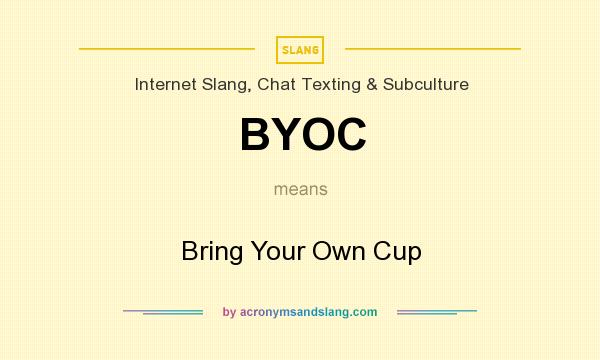 What does BYOC mean? It stands for Bring Your Own Cup
