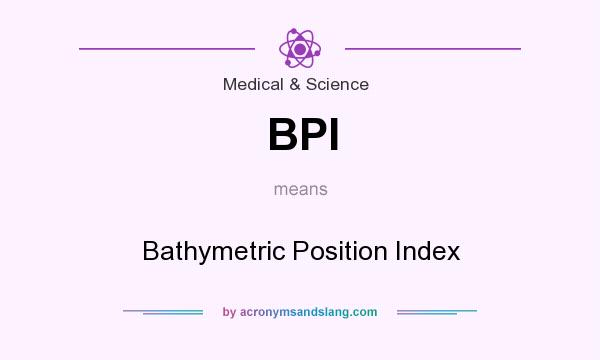 What does BPI mean? It stands for Bathymetric Position Index
